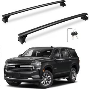 Upgraded 330lbs Cargo Racks for 2021-2026 Chevrolet Chevy Tahoe Roof Rack Cross Bars Luggage Rail Carrier Anti Theft Lockable Black Accessories