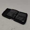 Travel Jewelry Organizer Case,Jewelry Bags Jewelry Storage Book Binder with Clear Zipper Velvet Pouch for Traveling,Earrings, Rings, Necklace, Bracelet (Black)