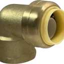 2 Pcs XFITTING Push Fit 3/4 Inch x 3/4 Inch Female NPT Elbow, 3/4" Inch Push Fit Female Elbow, 27-4-4=2XX