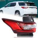 LED Outer Tail Light Rear Lamp w/o Redline Pkg Assembly Compatible with 2018-2021 Chevy Traverse Left Driver Side 84618033 GM2804130 (Outer Left(Driver Side))