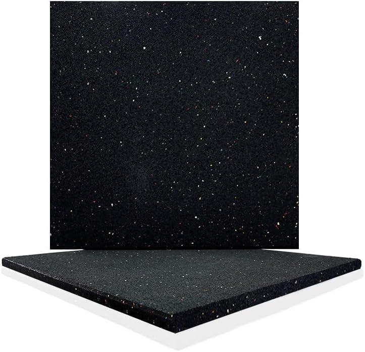 Goodhoily Heavy Duty Anti Vibration Pad Rubber Pad Sound Absorbing Mat for Washer, Dryer, Audio Equipment, Strength Training Equipment Mat (Square) Black 2 Pack 19.7 x 19.7 x 0.6 Inch