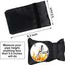 2 x 4 Pack Outdoor Faucet Cover for Winter Freeze Protection Winter Outdoor Faucet Cover Socks Waterproof Insulated Outdoor Spigot Hose Covers with Reflective Strip for Winter Cold Weather 8.3 x 5.5 Inch