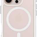 ORNARTO Air Case for iPhone 16 Pro Clear, Compatible with MagSafe, Military-Grade Drop Protection Cover with Built-in Air, White