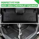Floor Mats & Cargo Liners & Backrest Mat for 2025 2026 Chevy Equinox (Only Gas) & GMC Terrain 2025 2026, Door Sill Guards, All Weather TPE Car Floor Mats, Trunk Liner for Chevrolet Equinox Accessories