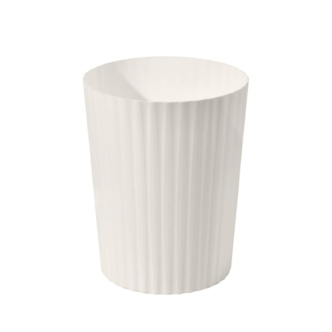 Small Platic 2 Gallon Trash Can - Compact Wastebin for Bathroom, Kitchen, Office, Home Use - Beige