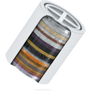 Replacement Shower Filter - 20-Stage Filtration for Chlorine, Heavy Metals & Hard Water, Restores Hair & Skin Health, Fits MDhair Filtered Showerhead, 3-Month Use, High Pressure (1 Pack)