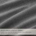 Dark Gray Linen Blackout Pleated Curtains 90 Inches Long for Living Room Darkening Pinch Pleat 100% Black Out Drapes Thermal Insulated Soundproof Charcoal Grey 90 Inch Curtain for Dining Bedroom