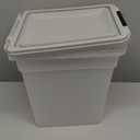 IRIS USA Airtight Dog Food Storage Container, WeatherPro, Up to 10 lbs, Removable Wheels, for Dog Cat Bird and Other Pet Food Storage Bin, Keep Fresh, Translucent Body, Made in USA, Clear/Gray