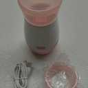 Portable Cordless Baby Bottle Warmer for Travel, Rechargeable with 8 Adapters & 1 Milk Powder Container, Safe Material, Fast Heating, Compatible with Major Brands,Pink