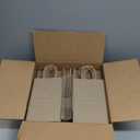 GSSUSA 100 Pack Paper Gift Bags 5.25x3.75x8 Inch Small Brown Paper Bags with Handles Bulk, Brown Kraft Bag for Small Business, Sturdy Grocery Retail Shopping Birthday Party Favor Craft Bag Made in USA