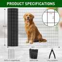 ZeroPone Black PVC Coated Welded Wire Fence 36 Inch x 50 Foot, 2 x 3 Inch 16GA Garden Border Fencing Roll Metal Wire Mesh Animal Barrier Fence for Yard Plant Vegetable Protection Dog Poultry Netting