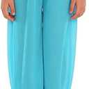 Girls Belly Dance Chiffon Harem Pants Indian Arabian Stage Performance Sequin Tassel Trousers, S, Turquoise, 6 yrs