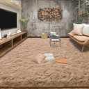 Tepook Super Soft Fluffy Rugs for Living Room, Shag 6x9 Area Rugs for Bedroom, Modern Shaggy Rug Fuzzy Carpets for Kids, Plush Indoor Nursery Home Decor Rug with Non-Slip Bottom, Beige