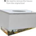 Creative Scents Estella Rectangle Tissue Box Cover - White Tissue Box Holder Rectangular - Decorative Tissue Holder for Bathroom - Elegant White Bathroom Accessories Decor