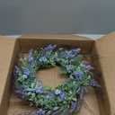 Beinhome Lavender Wreath for Front Door, fo Mom, Hand-Made Spring Wreath for Outdoor, Home, Porch, Wall or Window,  Purple Lavender Wreath