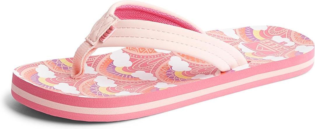 REEF Unisex child Kids Ahi (3 Big Kid, Rainbows and Clouds)