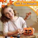 Liliful 12 Pcs 6" Foam Artificial Pumpkins Fall Harvest Pumpkins Fake Plastic Carvable Foam Pumpkin Decor for Halloween Thanksgiving Home Decor (Orange)