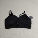 Seamless Comfort Wirefree Bralette with Removable Pads (1X, Black)