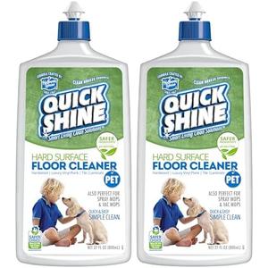 Quick Shine Hard Surface Pet Floor Cleaner 27 oz, 2Pk | Ready to Use, Removes Dirt, Streak Free, No Rinse | Hardwood, Laminate, Luxury Vinyl Plank LVT, & Tile | Safer for Kids, Pets & Our Environment