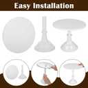 3 Pcs White Cake Stand Set, 8/10/12 Inch Cupcake and Dessert Display Stand for Wedding Party Birthday Celebrations, Metal