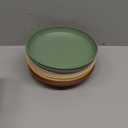 Nook Theory 8-Pack Reusable Wheat Straw Plates Set - Non Toxic and Non Plastic Dinner Plates for Kids and Adults, Lightweight Unbreakable Plate, Microwave Safe and Dishwasher Safe (Boho 9")