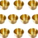 Game Table Cup Holder Insert - 10Pack Solid Brass Jumbo Drink Holder, Poker Table Cup Holders for Casino Table, Game Table, Sofa, Boats, Bench, Desk, RV Cars & Trucks