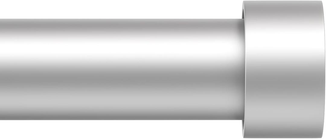 Silver Extra Long Curtain Rod 30 to 226 inch, Heavy Duty Metal Curtain Rods for Windows, 1 inch Diameter, Silver Finish