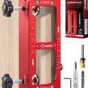 Saker Door Hinge Jig,Adjustable Door Jamb Hinge Jig,Aluminum Alloy Doors Hinges Router Jigs,Fits Door Hinges from 2.5" to 5" Length and Thicknesses,Radius 1/4 or Radius 5/8