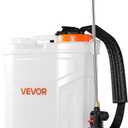VEVOR Battery Powered Backpack Sprayer, 3.2 Gal Powerful Electric Backpack Sprayer, 2 Retractable Wands & 5 Nozzles, Adjustable 0-90 PSI, 2 Hour Runtime, Portable Weed Sprayers for Yard Garden Lawn