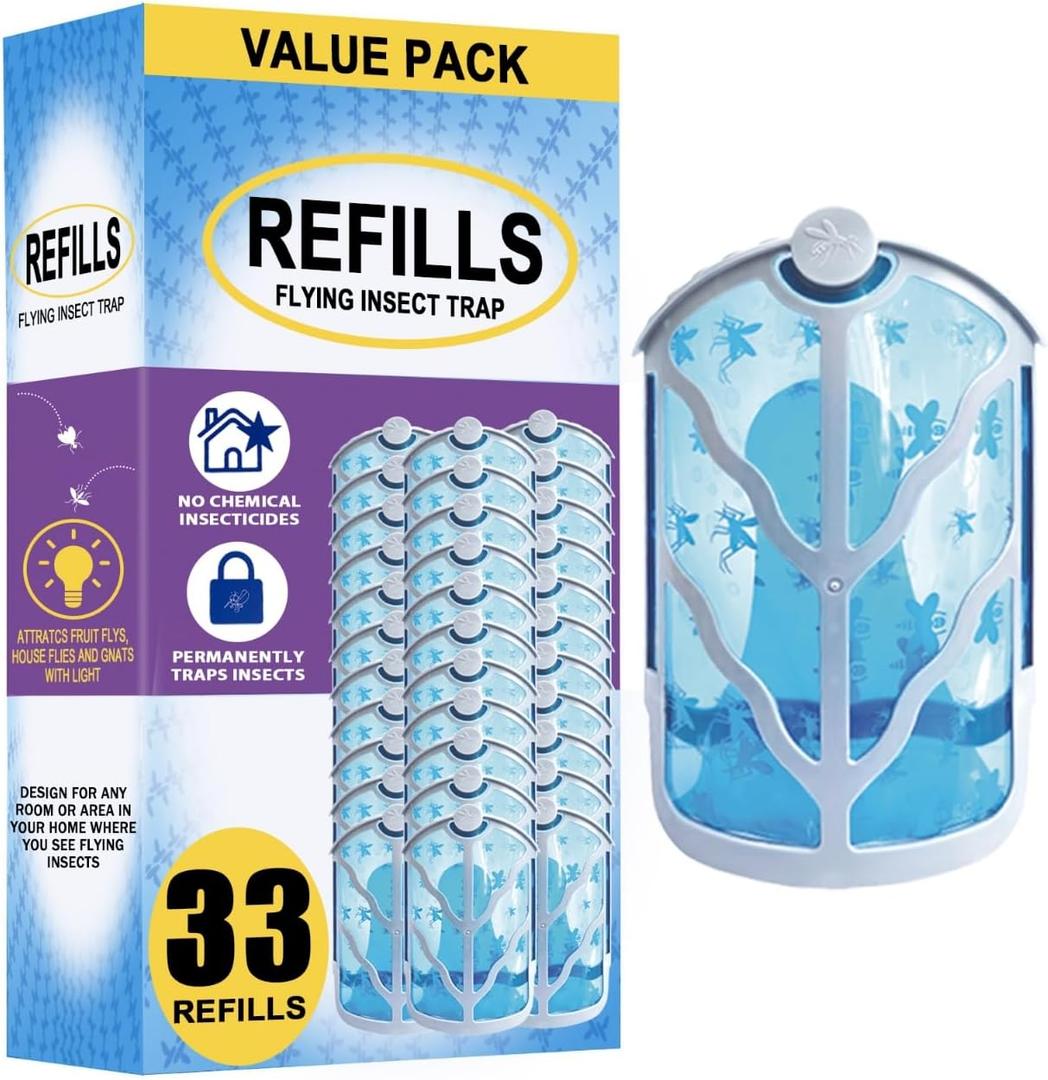 BAIMNOCM 33 Pack Refills Cartridge Compatible with Flying Insect Trap Refill M364 M364A and Max,White
