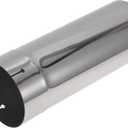 Motoforti 4.5" OD Straight Pipe Tube 201 Car Muffler Straight Pipe Tubing Piping 12" Length Expand-on One End Cutted Surface Polishing Silver Tone