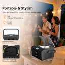 Retekess TR642 CD Player Boombox, CD Cassette Player AM/FM Radio, LED Ambient Lighting, 15H Long-Lasting, Dual-Speaker Stereo, Sleep Timer, USB/TF/AUX/Remote Control, Boomboxes for Home, Kids, Gifts