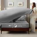 Bedsure Oversized Queen Comforter Set Grey - Bed in a Bag Bedding Set 7 Pieces, GentleSoft Pintuck Bed Set Gift for Family, Pinch Pleat All Season Comforter with Sheets, Pillowcases & Shams