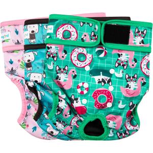 Paw Legend Washable Reusable Female Dog Period Diapers for Heat Doggie Puppy Diapers for Female Dogs (3 Pack, Medium) (Medium (15''-17'' Waist))