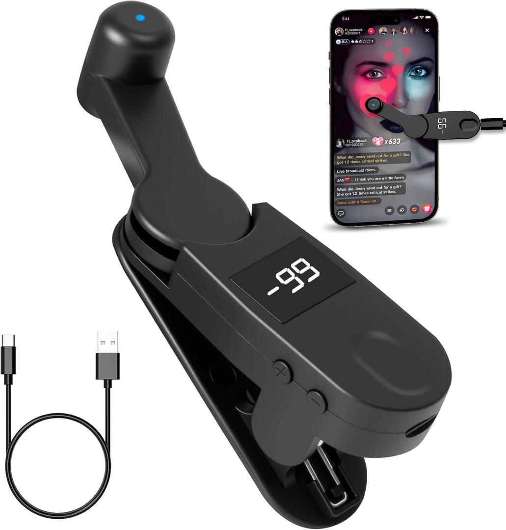 Auto Clicker Smart Tapper for iPhone iPad Android TikTok  Auto Touch Device with Adjustable Speed, Instant Clicker for Live Stream Likes, Social Media Tasks（Black）
