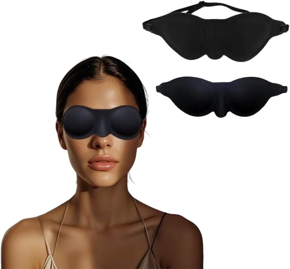 Moisture Chamber Glasses for Dry Eyes Sleep Glasses,Dry Eyes mask,3D Contoured Cup Sleeping Mask The Elastic Band let Eyes mask 360 Zero-Pressure fit