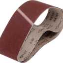 HARFINGTON 6 x 48 Inch Sanding Belts, 2 Pcs 180 Grits Aluminum Oxide Abrasive Belt Sander File Belt for Woodworking, Metal Polishing, Knife Sharpener