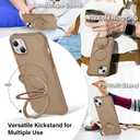 Designed for iPhone 14 Case with Magnetic Stand [Military Drop Protection][Compatible with Magnet] Shockproof 14 Phone Case with Ring Holder, Khaki
