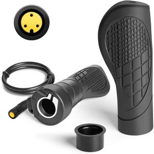 3 Pin Female Ebike Half-Twist Throttle for BAFANG BBS01B BBS02B BBSHD Mid Motors, Waterproof Speed Throttle Handlebar for BAFANG Conversion Kit Accessories