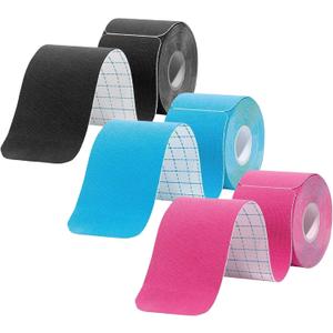Kinesiology Tape for Knees PrecutKnee Tape for Knee Pain Relief Pre CutAthletic Tape Elastic Waterproof Sports Tape for Muscle Pain Relief(3 Rolls)
