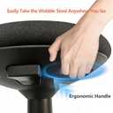 Standing Desk Balance Wobble Stools, Height Adjustable 22-32 Inch for Office and Classroom, Anti-Fatigue Standing Chairs, Ergonomic Stools with Anti-Slip Round Bottom, Black