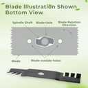 742P05286-X Mower Blade Compatible with Cub Cadet ZT1-54,ZT2-54,XT1-GT54,XT1-ST54 Zero-Turn Mowers & Garden Tractor, 54" Decks Mulching Blade Replacement Part Numbers 742P05086-X,72811 (3 Pack)