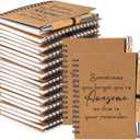 Honoson 30 Sets Spiral Notebooks Sets Employee Thank You Gifts Inspirational Journals with Retractable Bamboo Pens Bulk Encouragement Notepad for School Teacher, Awesome Sign