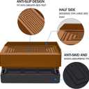 ANNKUT Furniture Risers 1.5 inch, Rectangle Adjustable Risers Blocks for Bed Sofa Table and Couch LiftingHeavy Duty Support Up to 1,300 Lbs (4 Pack-Brown)