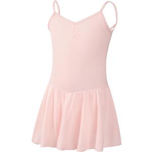 Ballet Dress for Girls Classic Short Sleeve Dance Leotards with Skirt Ballerina Outfits for Kids (12-14 Years, Ballet Pink 2)