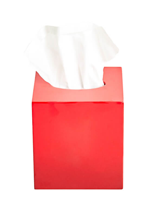 Tissue Box Cover, Red (Pack of 2)