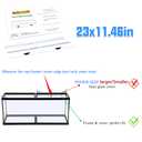 2PCS Set 23x11.46in(Each PCS)Clear Tempered Aquarium Fish Tank Hoods