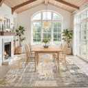 Toneed Abstract Area Rug Modern Washable Rug Soft Non Slip Rug Low Pile for Bedroom Living Room Dining Room Camel 6x9 Feet