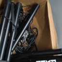 Pyle 2-Pack Universal Speaker Stand Mount Holders - Durable Adjustable Tripod Set with Locking Safety Pin, 36-58 Telescoping Height, 35mm Compatible Insert, Rubber Capped Feet for Stage/Studio