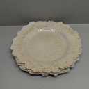 White Charger Plates,13 Inch Reef Plastic Chargers for Dinner Plate, Decorative Chargers for Wedding, Elegant Parties, Banquets and Table Decor (Set Of 6)